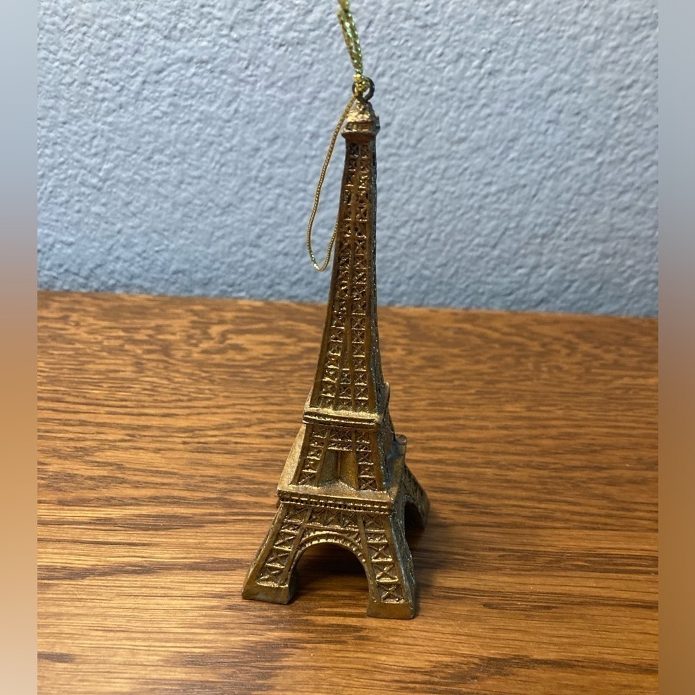 Eiffel Tower Statue Bronze colored ornament 5”